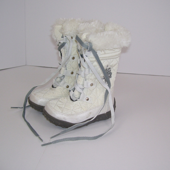 US Polo Assn 5M Baby  Girl White Boots Faux Fur … - Picture 2 of 8